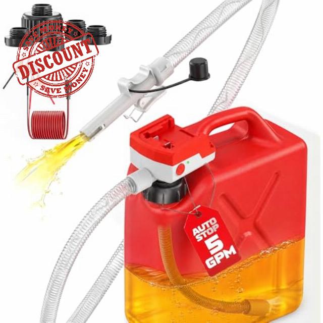 5 GPM Cordless Fuel Transfer Pump with Auto Shut-Off & Beep Alert
