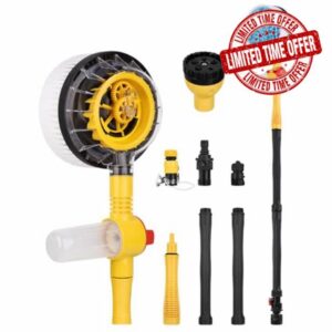 Rotating Car Wash Brush with Hose Attachment
