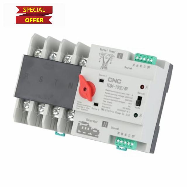 CNC 4P 100A AC110V Automatic/Manual Transfer Switch