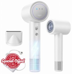 YALICE Cordless Hair Dryer Rechargeable with Digital Screen