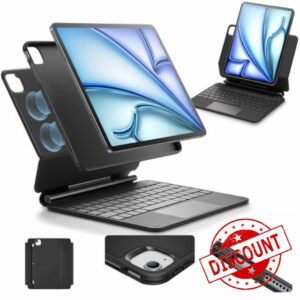 ESR for iPad Air 11 Inch Case with Keyboard M4/M3/M2 (2026/2025/2024) & iPad Pro 11/Air 5th/4th Gen Keyboard