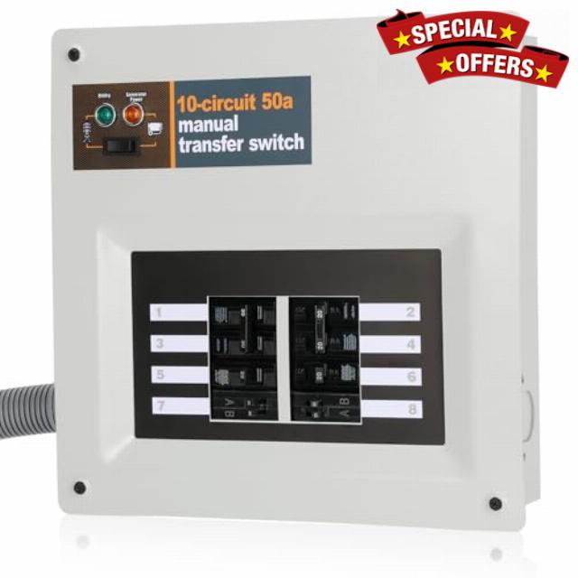 50 Amp Manual Transfer Switch Replacement for Generac 9854
