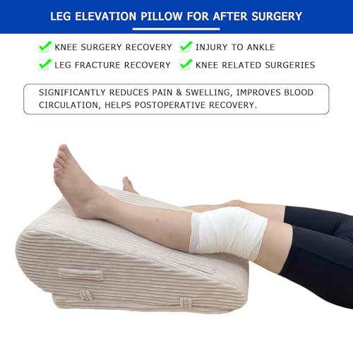 Single Knee Elevation Pillow for Swelling Relief & Sleep