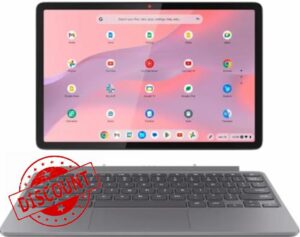 Lenovo - Duet 11 Chromebook - 11" 2K LCD Touchscreen 2-in-1 Tablet - MediaTek Kompanio 838-4GB RAM - 128GB - eMMC with Keyboard - Luna Gray