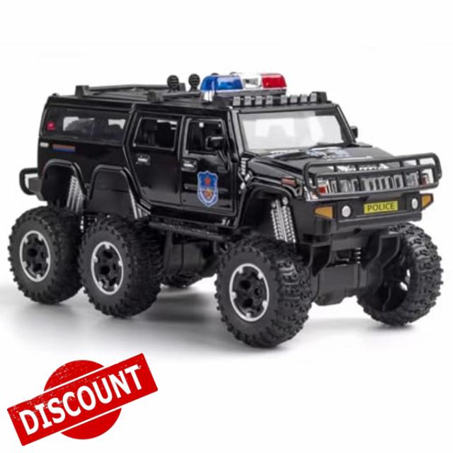 1:32 H2 Sound&Light Pullback Police Pickup Car Model Vehicle for Collection US