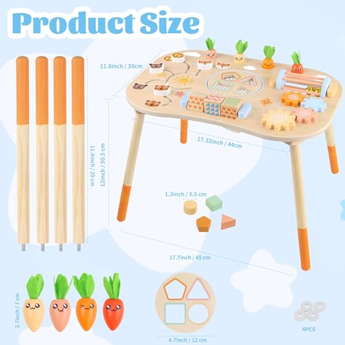 6-in-1 Montessori Activity Table for Toddlers