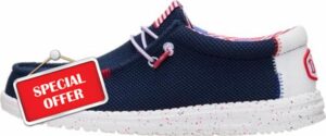 HEYDUDE Men's Wally Nations Slip On Shoe | Lightweight Casual Loafers | Travel Friendly Everyday Style
