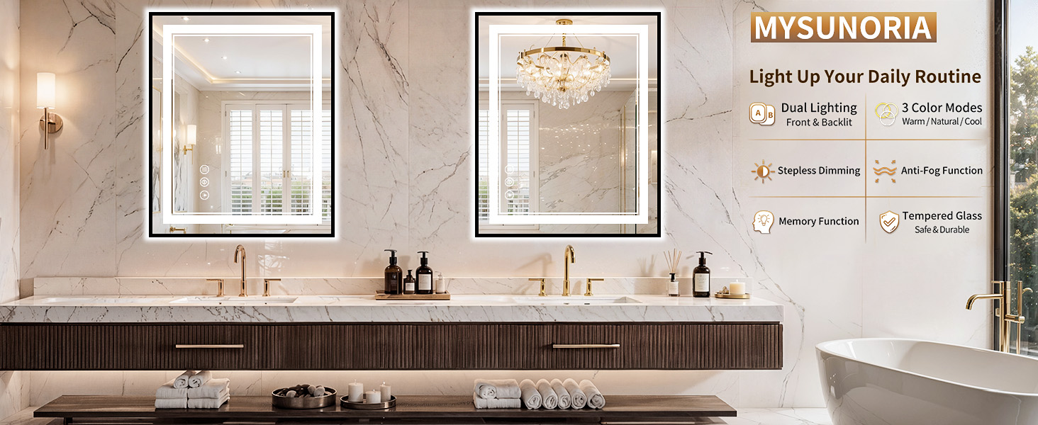 LED bathroom mirror