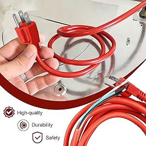 46740 Heavy Duty Power Cord 14 Gauge Wire for RIDGID 300 535 1224 Pipe Threading Machine-14FT Red