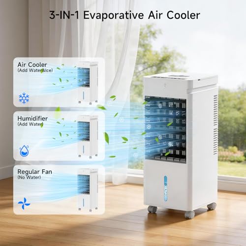 Cooling Fan That Blow Cold Air w/Remote 5L Tank 12 Speeds 9H Timer