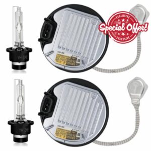 Set of 2 HID Headlight Ballast W/Igniter & D4S Bulb for Lexus GS350 GS450h IS200t IS250 IS300 IS350 LS460 LS600h LX570 RX350 RX450h for Toyota Camry Sienna Xenon Ballast Control Module 81107-7502