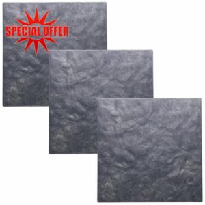 Sekcen 3 Pack Rubber Stepping Stones 15.75”x15.75” Outdoor Garden Walkway Recycled Paving Stones Pavers for Walkways