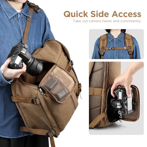 14 Inch Laptop Camera Back Pack Anti-Theft DSLR/SLR Mirrorless Camera bag for Photographers Compatible with Canon/Nikon/Sony
