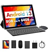 PRITOM M10 10 inch Tablet - Android 13 Tablets with 4GB(+2GB Expand) RAM, 64GB ROM, 512GB Expand,...