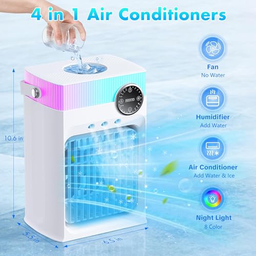 Mini AC Unit Cooling Fan for Bedroom