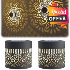 2Pcs Decorative Solar Mandala Lights