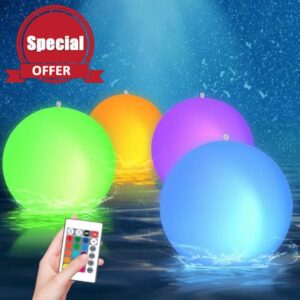 Bud K Solar Floating Ball Pool Lights 4 Pack
