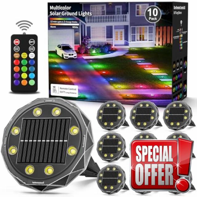 Solar Ground Lights with Remote