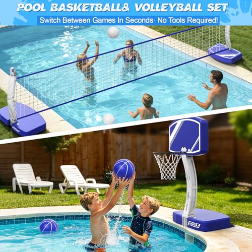Pool Toys Basketball Game with Weighted Base&Stand
