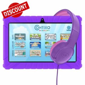 Contixo 7 Kids Tablet Bundle - Learning Tablets and Headphones for Kids