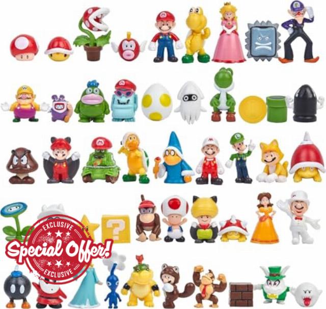 48PCS Mario Inspired Mini Action Figures Set