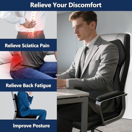 High Density Foam Chair Cushion for Sciatica Pain Relief Coccyx Pad for Chair