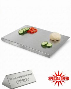Stainless Steel Cutting Board with Lip