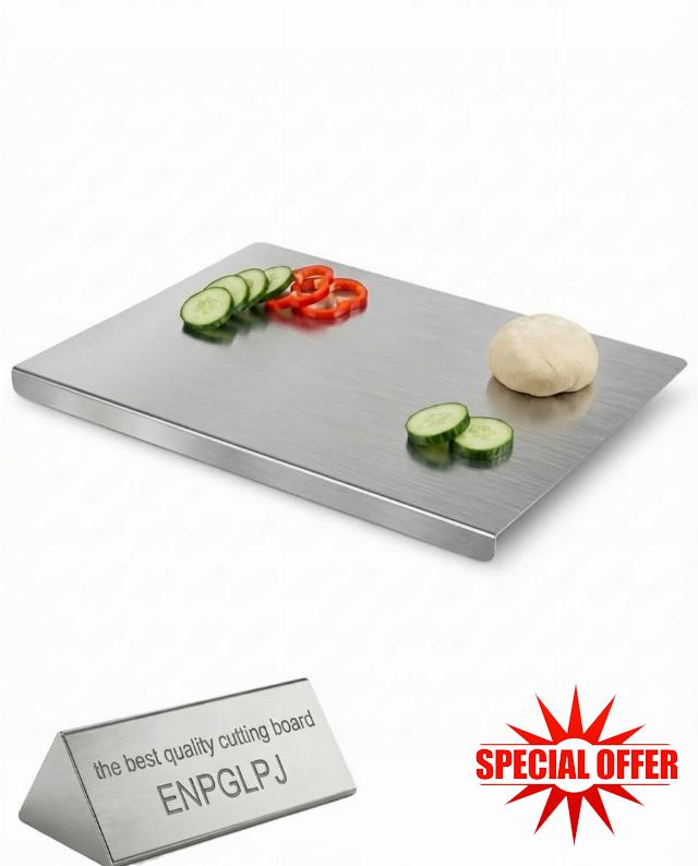 Stainless Steel Cutting Board with Lip