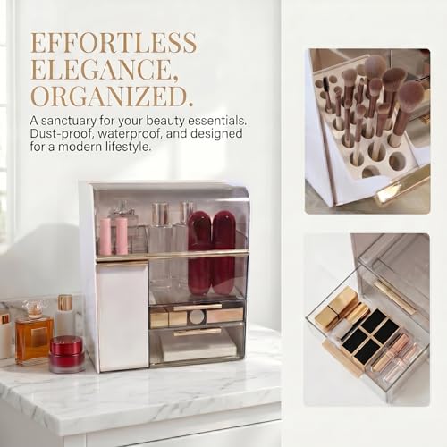 Vanity Organizer with Makeup Brush Holder