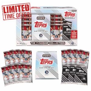 2026 Topps Baseball Series 1 Collection Box – 1 Oversized Base Card per Box + 3 Exclusive 5-Card Flagship Collection Packs