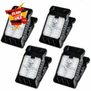 4 Pcs Solar Clip Light with Motion Sensor