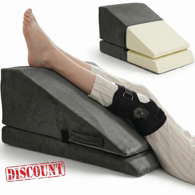Leg Elevation Pillow for Knee Surgery Recovery - Adjustable Wedge Pillow for Legs