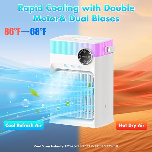 1200ML Small Air Cooler Fans with Remote