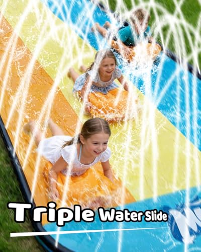Surrounding Sprinkler Summer Toys for Kids Outdoor with 3 Bodyboards
