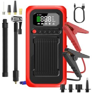 150 PSI Digital Tire Inflator 4000A Car Battery Jumper Box with 20000mAh Power Bank