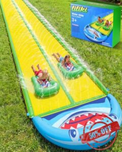 40×6.56FT Heavy Duty Slip and Slide with Sprinkler and 2 Boards