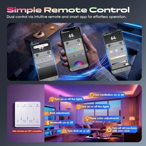 7 RGB Modes & 3CCT Adjustable Light & Nightlight