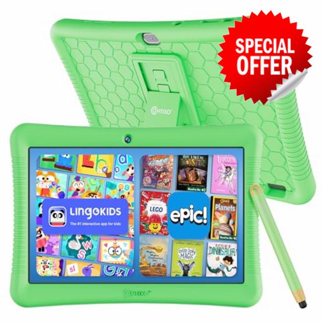 Contixo 10" Android Kids Tablet 32GB - Includes Exclusive Games and Educational Apps