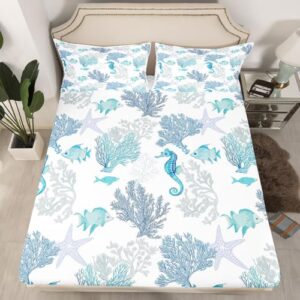 Seahorse Star Fish Bedding Sets 3Pcs
