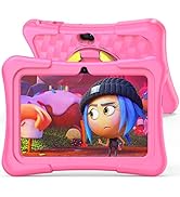 PRITOM Lanyard Kids Tablet 7 inch, 32GB Toddler Tablet Android 13 with WiFi, Dual Camera, Educati...