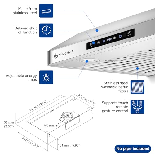 LED Lights & Dishwasher-Safe Baffle Filters