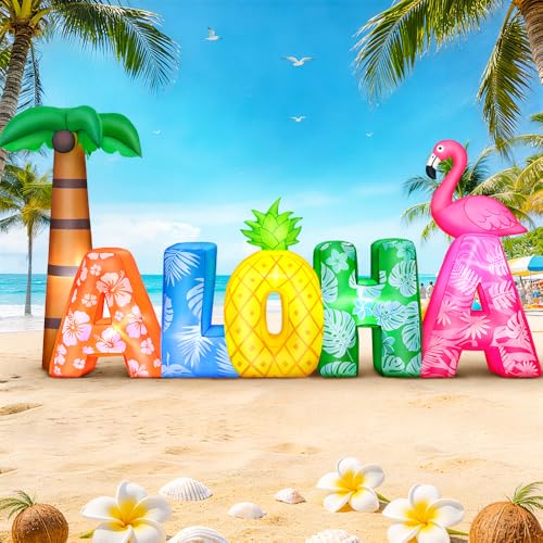 Built-in LED Blow up Hawaiian Luau Party Decorations
