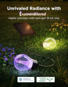 RGBICW Outdoor Lights with 8 Dimmable LED Shatterproof Bulbs