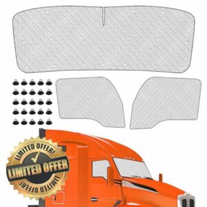 3-Piece Van Window Covers Sun Shade Compatible with T680 T680E T880 Sun Shade 2011-2017 with Thermal Insulation & UV Protection | Car Window Shades