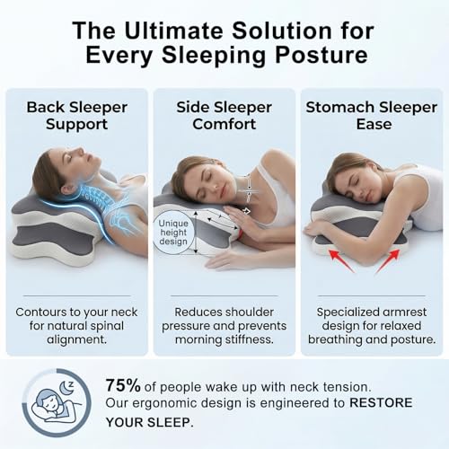 Adjustable Height Contour Pillow for Sleeping
