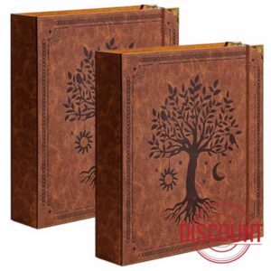 Ovesmusl 2 Pack Leather D Ring Binder Fits 8.5"x11" Letter Size Paper