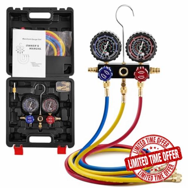 3-Way R454B AC Gauge Set