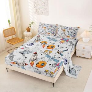 Star Moon Bedding Sets 4Pcs for Kids Girls Boys Teens Room Decor