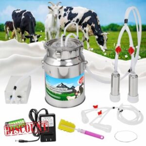 2-in-1 Upgrade 2.6Gal/10L Milking Machine for Cows and Goats