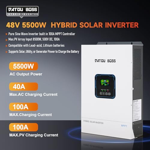 100A MPPT 60-500V DC 110/120V Pure Sine Wave